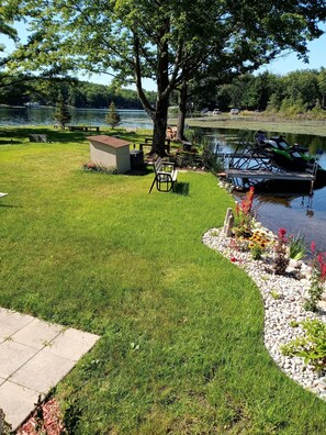 90 ft. Lakefront with a Sandy Bottom for Water Activities.