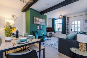 The main lounge/dining area with plenty of seating for sitting down in the evenings after a long day.