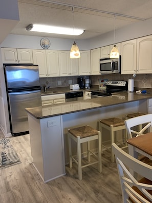 Fully stocked kitchen