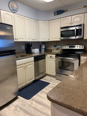 Fully stocked kitchen
