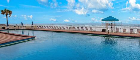 Relax in the heated pool while watching the beautiful Atlantic Ocean