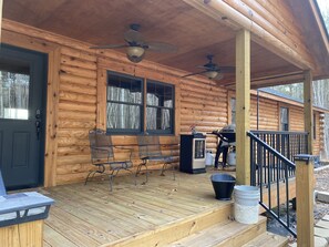 back door and proch - gas grill and smoker