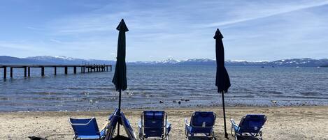 Chairs and Umbrellas on the beach all Summer long...