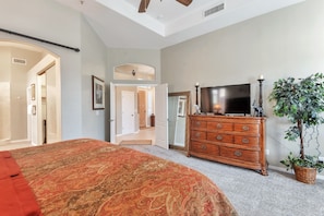 Master Bedroom w/ King size bed and TV