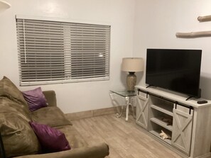 Another lovely view of the living room from the kitchen.