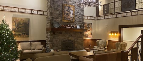 Cozy Lobby of Rising Bear Lodge