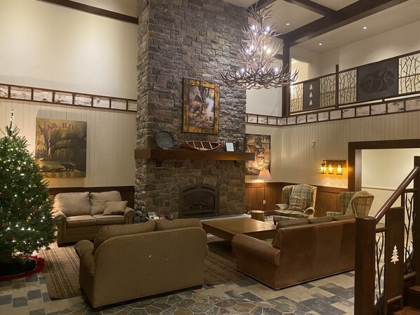 Cozy Lobby of Rising Bear Lodge