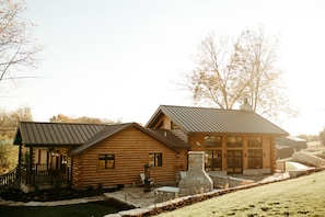 View of patio area from orchard 