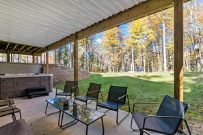Lower patio seating