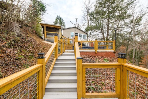Enjoy the serene backyard view of this beautiful home just for you.