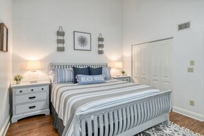 Sleep comfortably in the king sized bed.