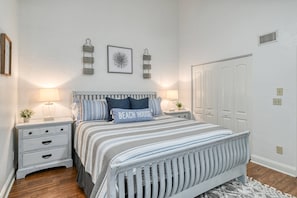 Sleep comfortably in the king sized bed.