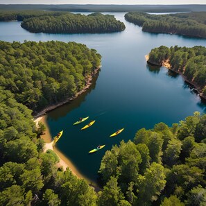 Peaceful days on Broken Bow Lake just a short drive from The Modern, where adventure and serenity go hand in hand.