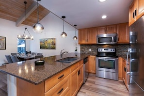 Beautifully appointed kitchen with updated appliances