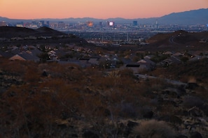 Vegas city lights from the Anthem trail, 5 minutes from our door.