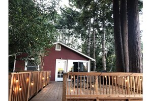 Deck leading to house