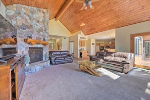 Living Room | Fireplace | Central Heat & A/C