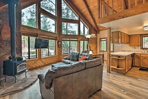 Living Room | 1st Floor | Cable TV | Wood-Burning Stove