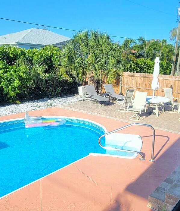 Pool lounging area