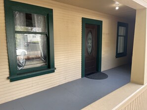 Front door with keyless entry 