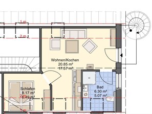 Grundriss der Ferienwohnung