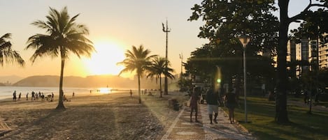 Pôr do Sol, praia de Santos