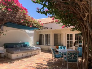 Large private courtyard.