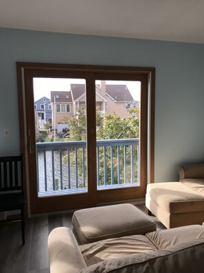 Upstairs balcony off of upstairs living room 