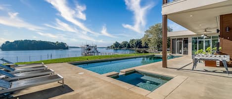 Lake Norman view from patio and pool area