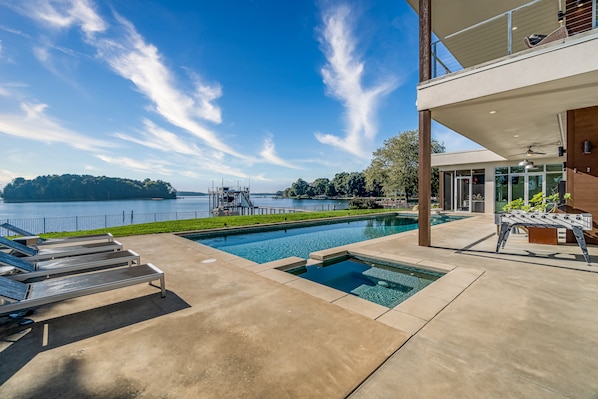 Lake Norman view from patio and pool area