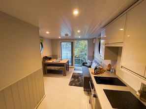 The kitchen area is fully equipped for all your self catering needs.