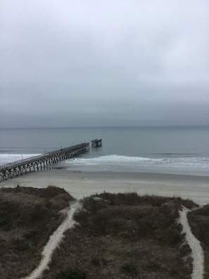 Quiet oceanfront setting.