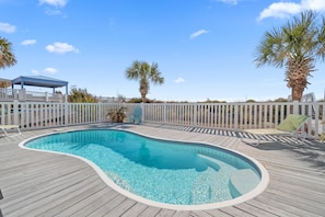 Enjoy relaxing and cooling off with your own private heated pool.