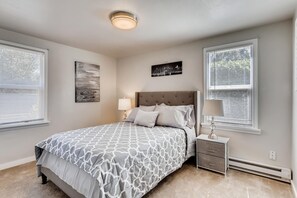 Spacious bedroom with full size bed