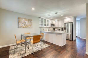 Open concept from the dining area to the kitchen