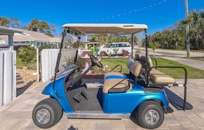 Courtesy Golf Cart for you to use