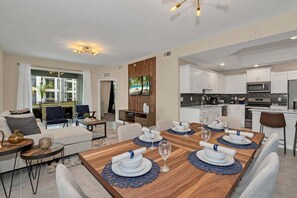 Open-concept layout with spacious  areas for enjoying time with the family.