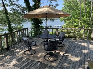 Top deck with lake view.