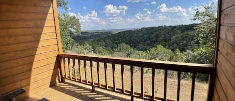 View from the back porch from sitting in the adirondack chairs