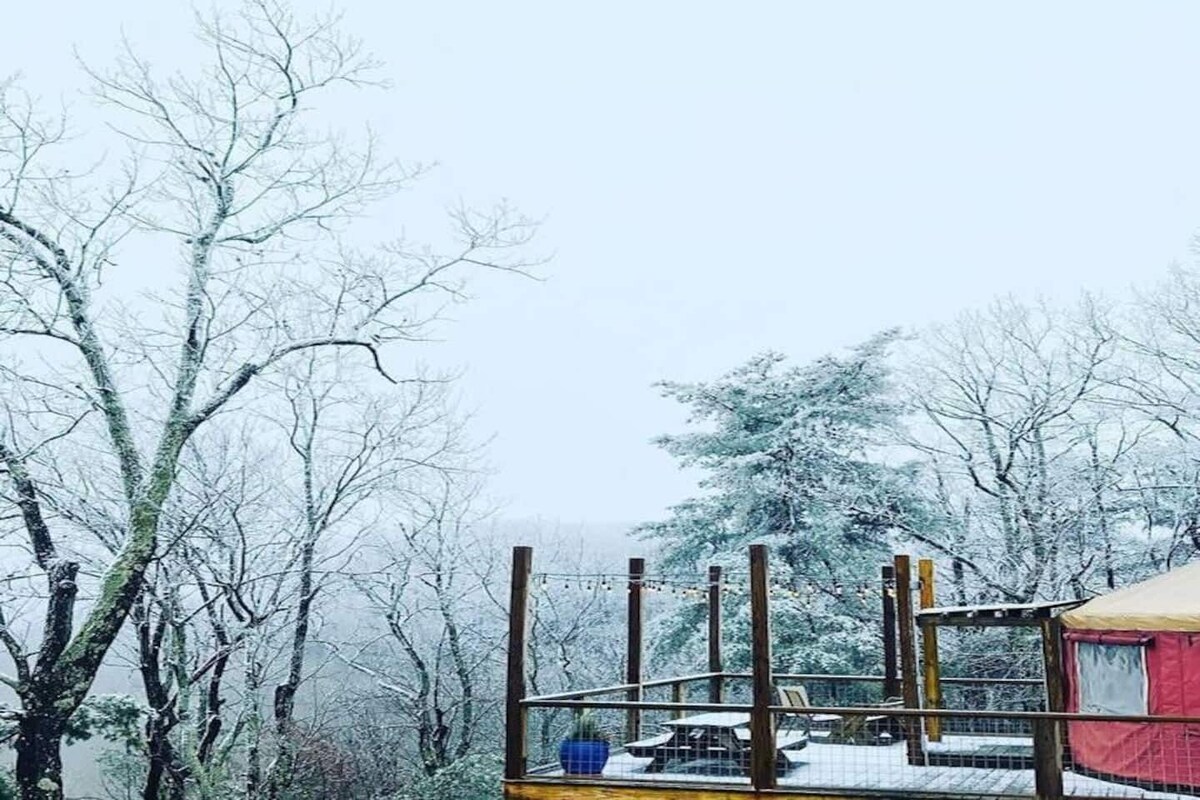 Beautiful mountain side yurt