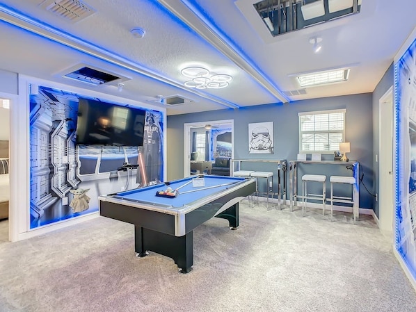 Loft Pool Table & Shuffleboard