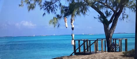 Our private deck on the beautiful Tar Bay beach!