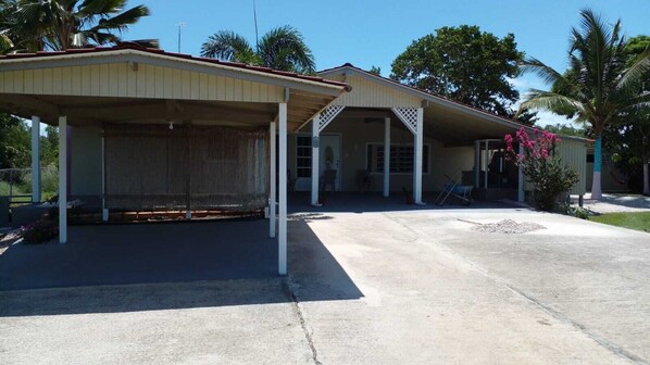 front of home with carport 