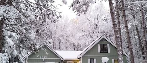 Street View of House in Winter