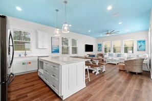 First Floor Kitchen - Living Room - Dining Room