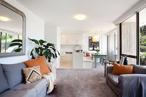 Living room looking towards dining and kitchen areas