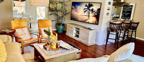 Living room-giant tv meets total comfort!