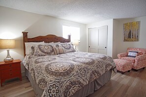 Bedroom 1 has a King bed