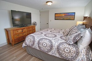 Standing fan in bedroom 1
