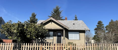 Front of the house. Fully fenced yard, cozy and full of craftsman character!